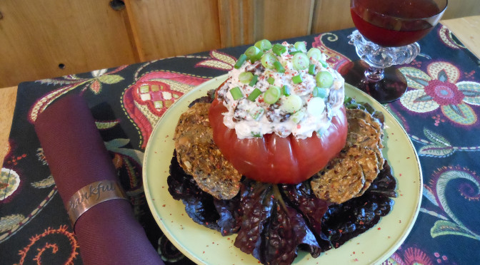 Cherry Pecan Chicken Salad (Soy-Free / Egg-Free with Stuffed Tomato & Gluten-Free Shaped Finger Sandwich Options) for Mother’s Day Tea