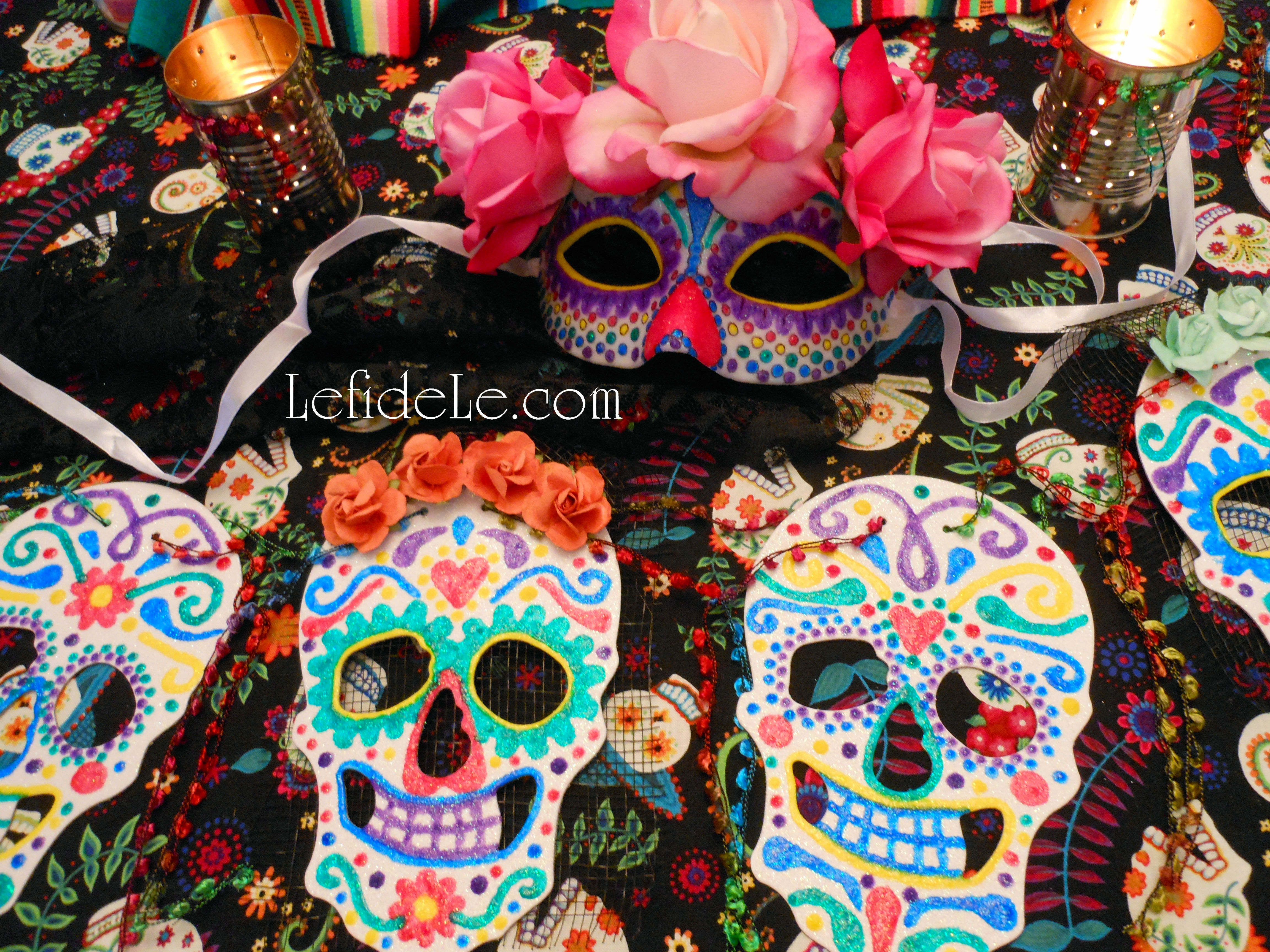 DIY La Calavera Catrina Costume Mask & Calaveras de Azucar (Sugar ...