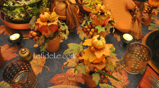 Fabulous Fall Leaf & Pumpkin Décor Crafts (Place-card Holders & Easy Remade Basket)
