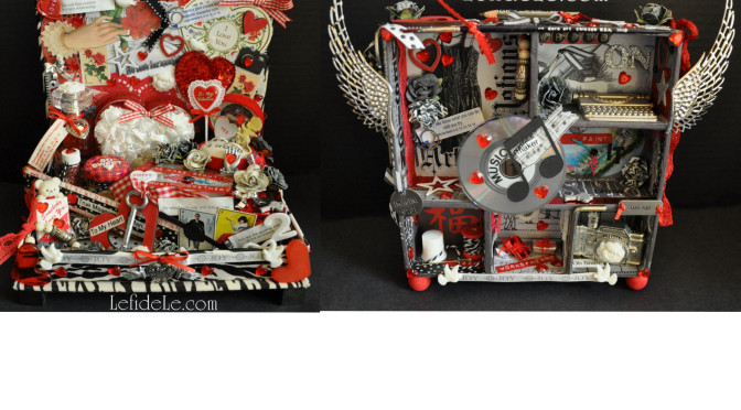 How to Make an Assemblage Sculpture (= 3D Collage) for Your Valentine (Art Instruction / Craft Tutorial)